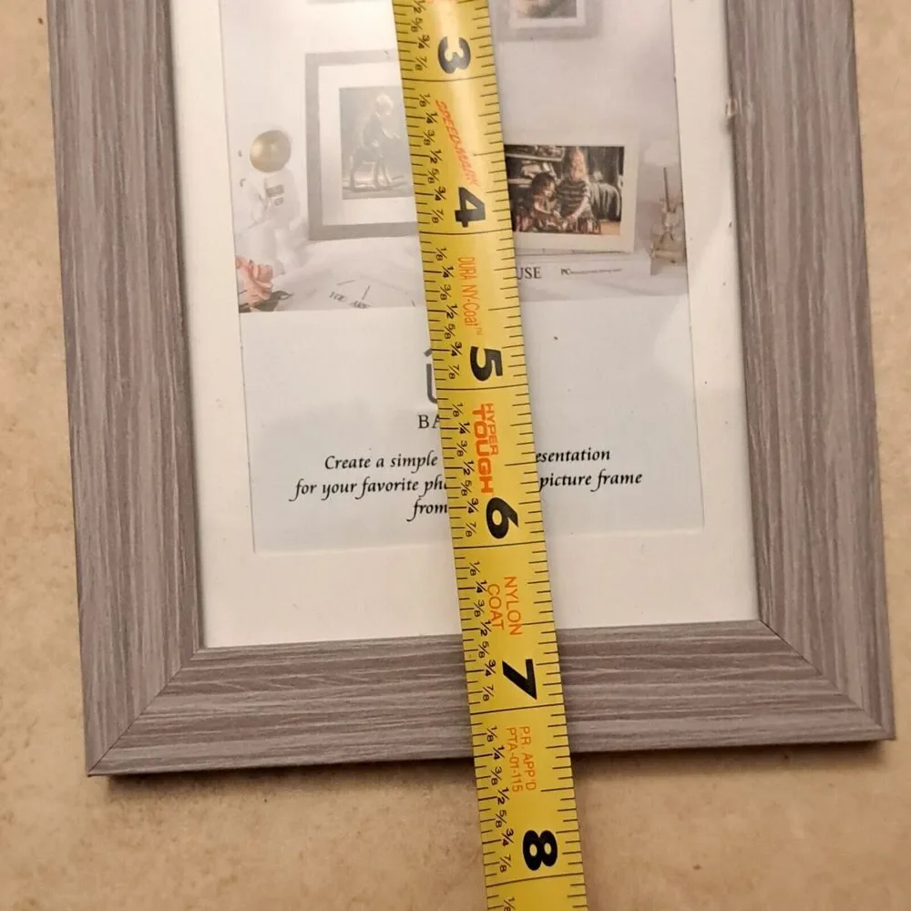 Baijiali Photo Frames Set Of 3 Wood Like Color Gray